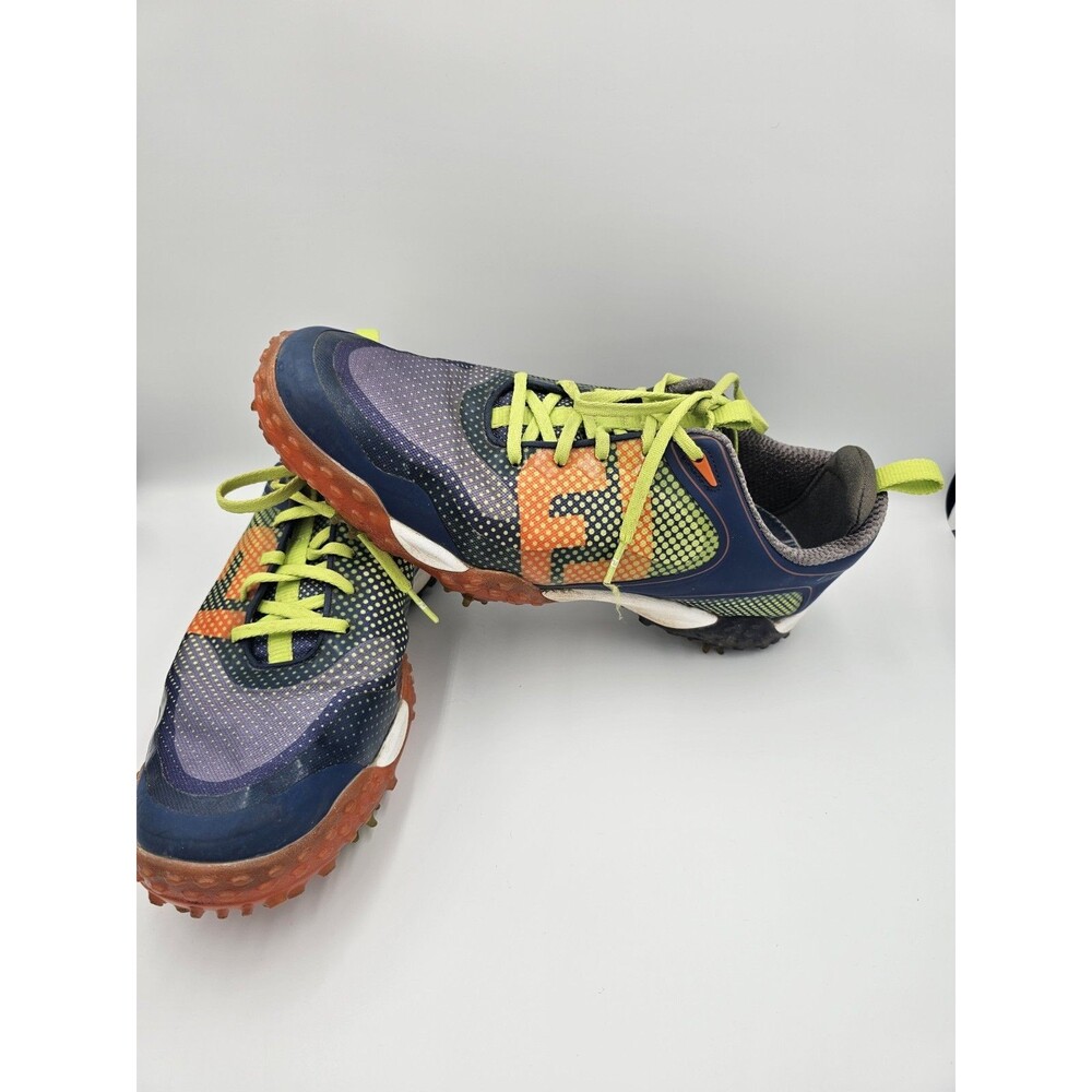 Footjoy Mens Freestyle Blue Orange Spiked Golf Shoes Cleats Size 10 M